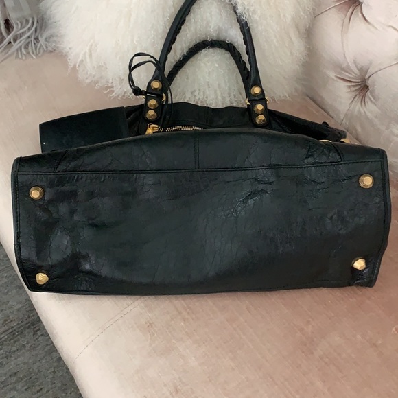 Black Balenciaga City Bag Giant Gold Hardware - Picture 7 of 8
